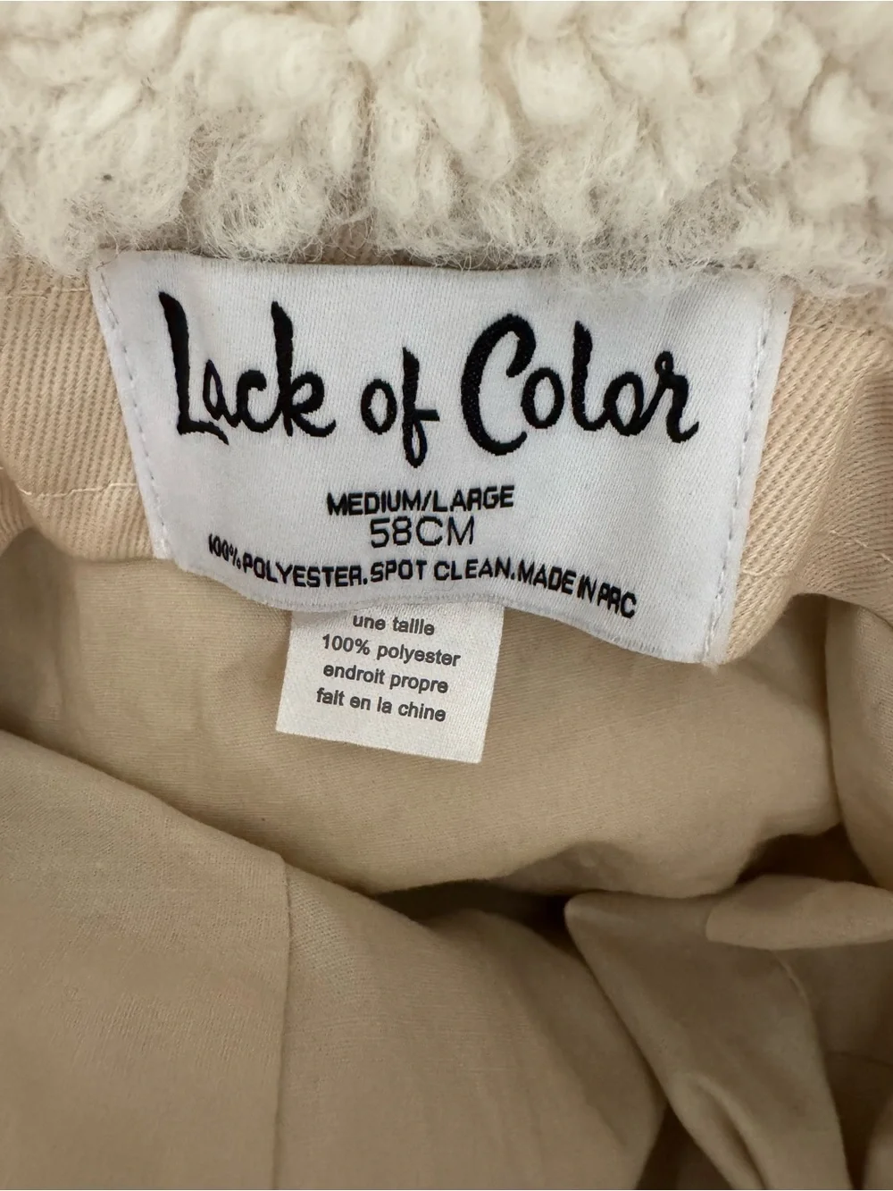 Lack of Color Teddy Bucket Hat - M/L